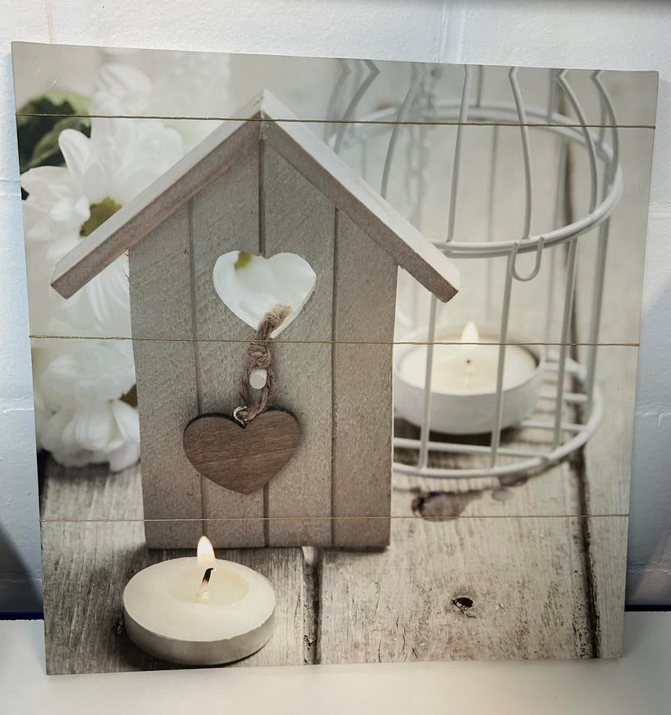 Kader, canvas met verlichting 50x50, Huis en Inrichting, Ophalen of Verzenden, Zo goed als nieuw