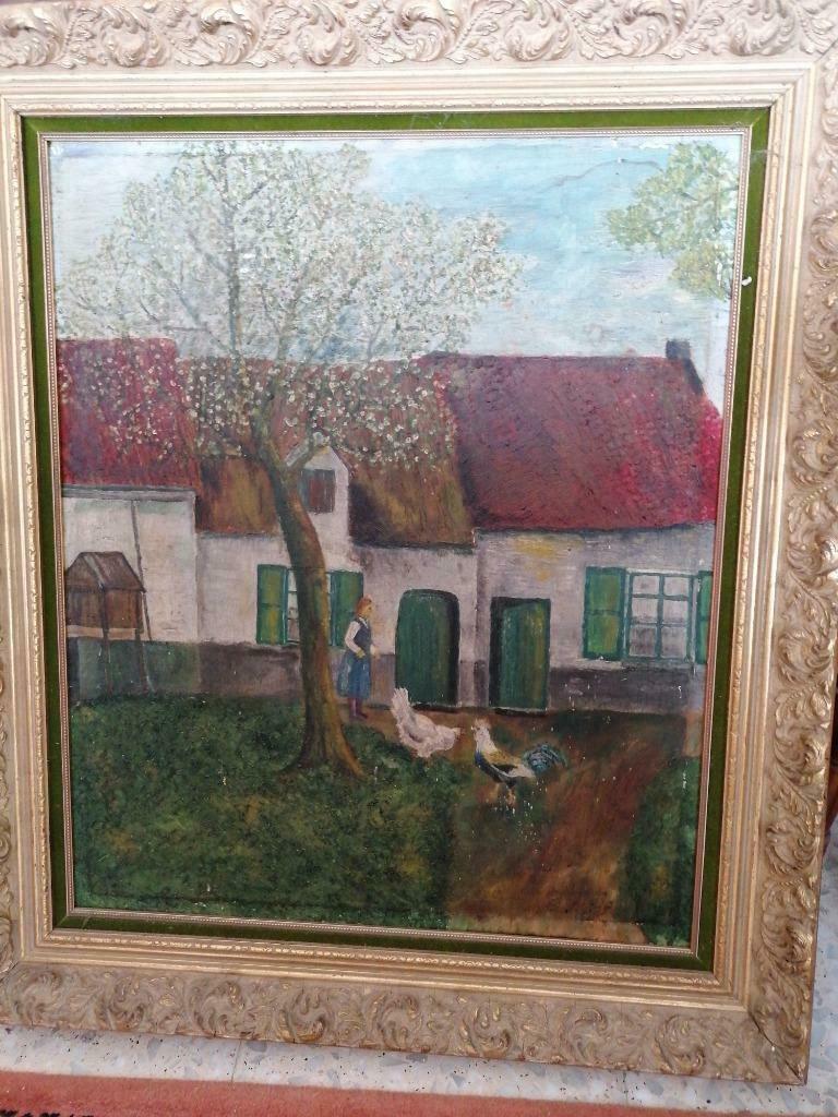 Landelijk tafereel, Antiek en Kunst, Verzenden