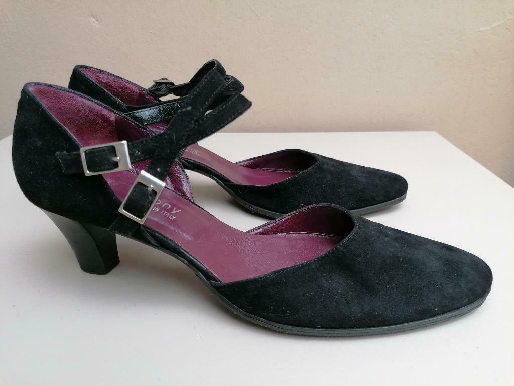 zwarte stijlvolle damesschoenen in nubuck MAAT 40, Zwart, Ophalen of Verzenden, Zo goed als nieuw, Schoenen met hoge hakken