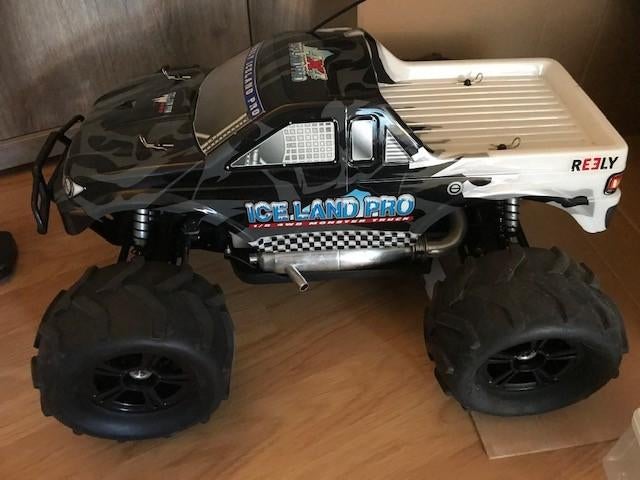 Nitro monstertruck, Ophalen, Auto offroad, Zo goed als nieuw, Schaal 1:8