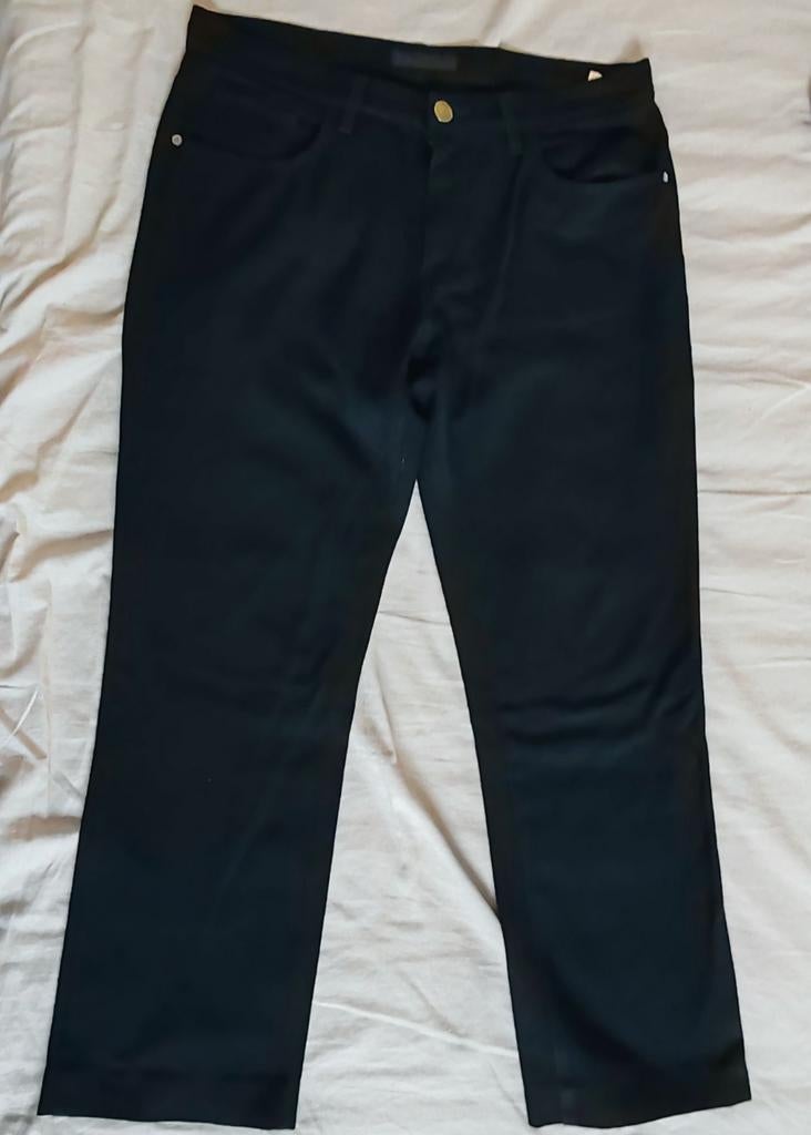 TRUSSARDI JEANS Zwarte broek met rechte snit, maat 42, Ophalen of Verzenden, Zo goed als nieuw, Zwart