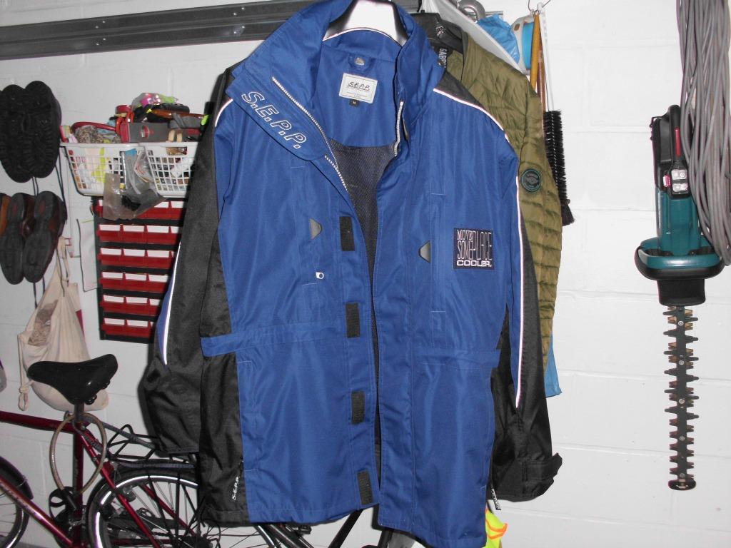 Blauw/zwart Parka "M"- S.E.P.P -ruime zakken, Ophalen, Maat 52/54 (L), Blauw, Nieuw