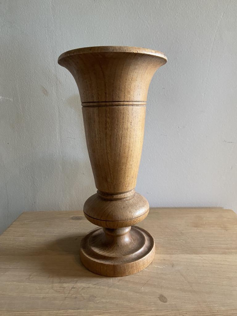eiken houten vaas decoratie, Ophalen of Verzenden