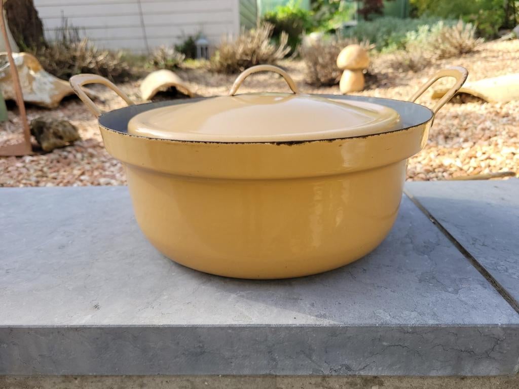 Casserole émaillée beige, Enlèvement, Utilisé