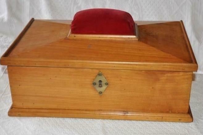 Ancien coffre boite a couture, Ophalen of Verzenden, Gebruikt