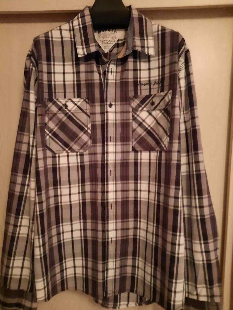 Herenhemd XXL Nagata, Autres tours de cou, Gris, Enlèvement ou Envoi, Comme neuf