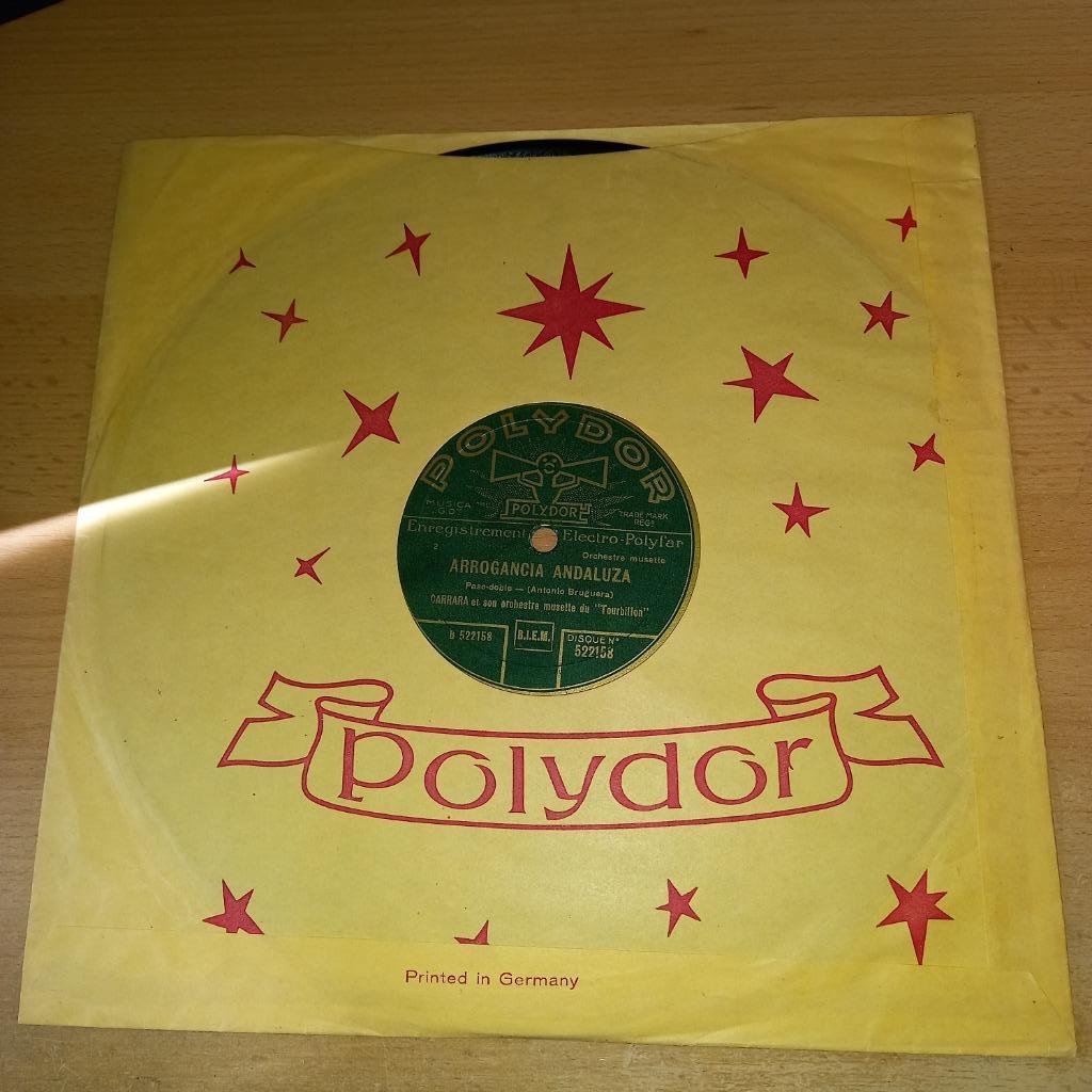 Carrara  – Garbo Gitano / Arrogancia Andaluza - 10" 78 RPM, Ophalen of Verzenden, Gebruikt, 10 inch