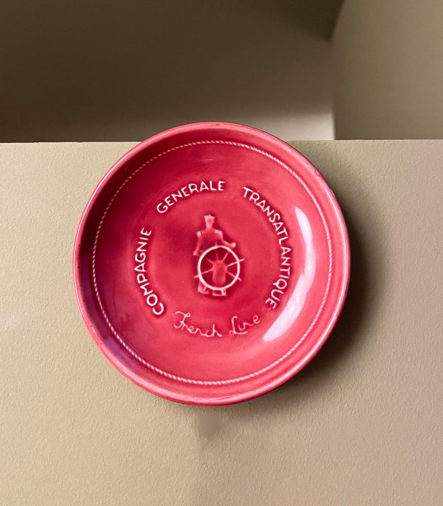 Plat French Line de la Compagnie Générale Transatlantique, Antiquités & Art, Antiquités | Céramique & Poterie, Enlèvement ou Envoi