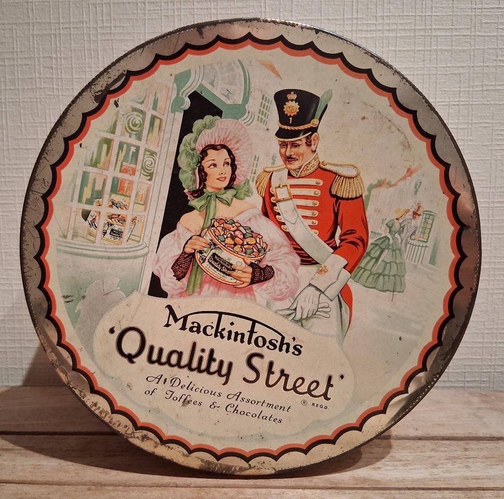 Quality Street - boîte en fer blanc vintage XL, Enlèvement ou Envoi