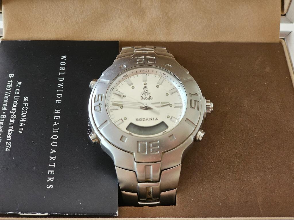 Rodania Dakar herenhorloge  vintage, Enlèvement ou Envoi, Acier, Acier