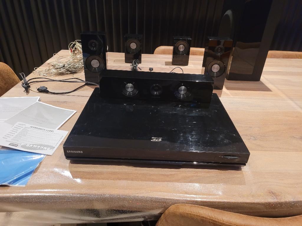 Homecinema - Samsung - met externe woofer + extra's, Audio, Tv en Foto, Home Cinema-sets, Gebruikt, Blu-ray-speler, 70 watt of meer