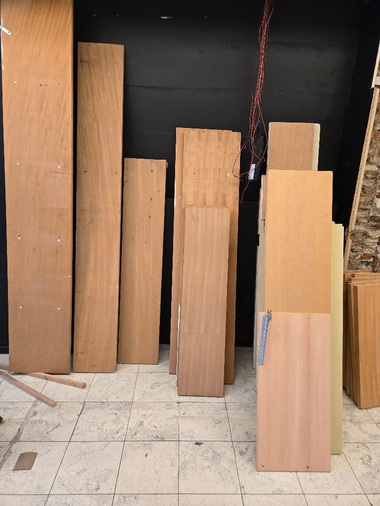 Lot Planken houten leggers legplanken diverse maten, Planche, Autres essences de bois, Enlèvement, Utilisé
