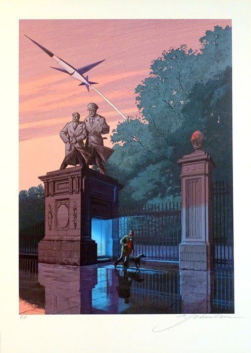 sérigraphie UNIQUE Schuiten F. Blake and Mortimer 2019 signé, Livres, Enlèvement ou Envoi, Comme neuf, François Schuiten