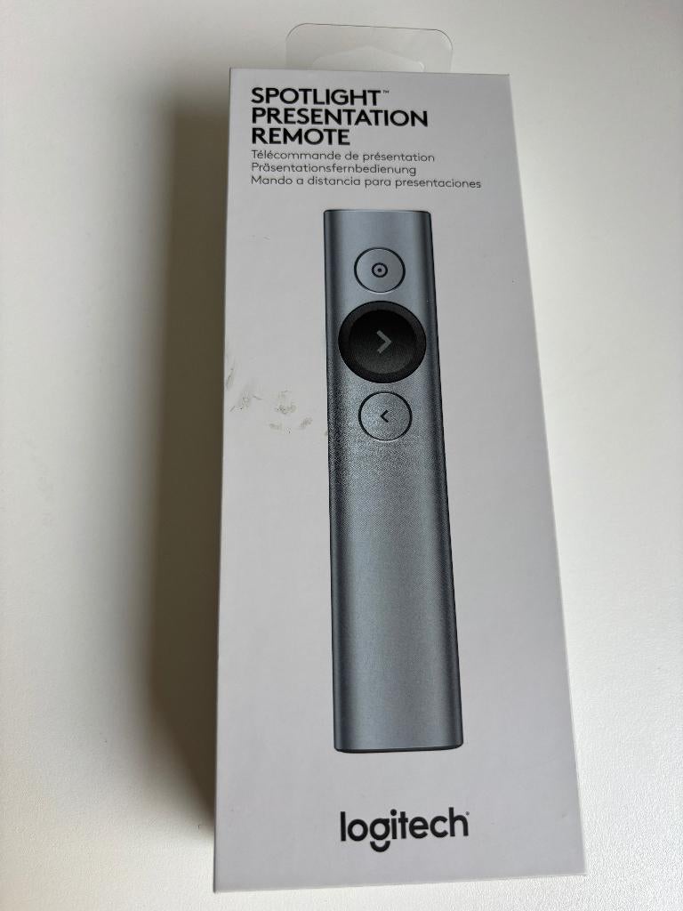 Logitech Spotlight - Afstandsbediening voor presentaties, TV, Hi-fi & Vidéo, Télécommandes, Comme neuf, Originale, Enlèvement ou Envoi