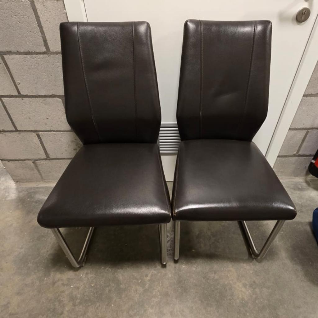 Stoelen, Huis en Inrichting, Ophalen, Gebruikt, Twee, Bruin