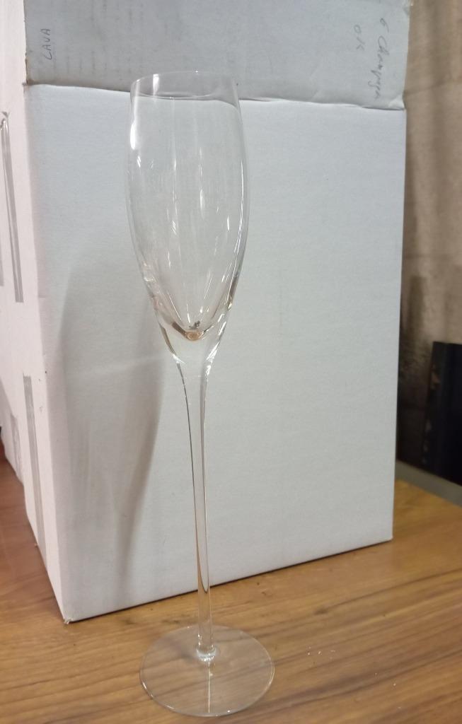12 kristallen champagneglazen 33 hoog, Ophalen