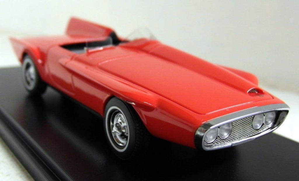 1:43 BoS Models Plymouth XNR Spider concept 1960 dark orange, Enlèvement ou Envoi, Comme neuf, Voiture