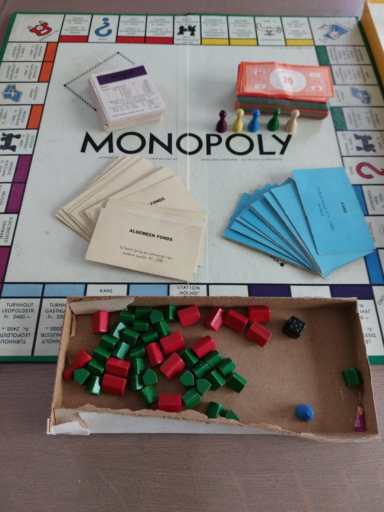 Retro monopoly spel +- 45 jaar oud., Hobby en Vrije tijd, Ophalen, Gebruikt