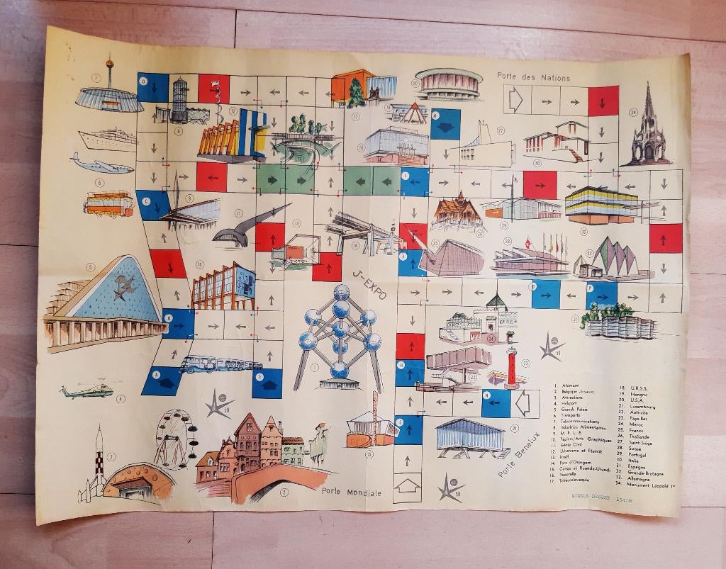 EXPO 1958 BRUSSEL PLAN WERELDTENTOONSTELLING, Ophalen of Verzenden
