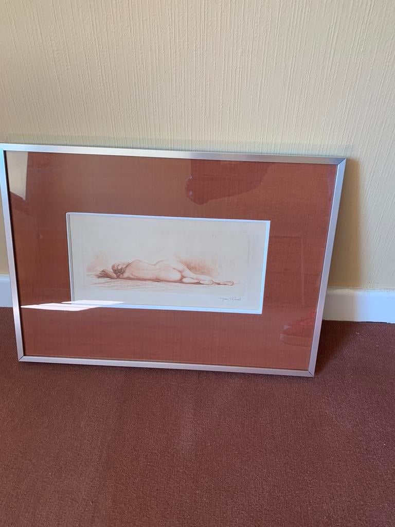 2 mooie gravures van Jean Vyboud - naakte vrouwen, Zo goed als nieuw