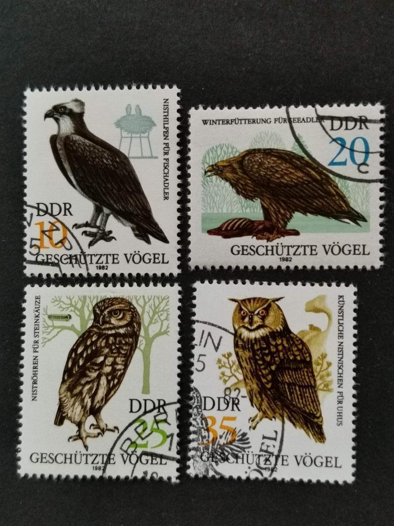 DDR 1982 - oiseaux, Enlèvement ou Envoi, RDA, Affranchi