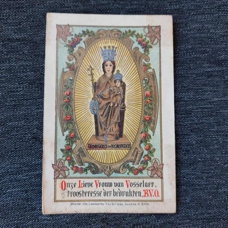 Oud bidprentje OLV van Vosselaer, Enlèvement ou Envoi, Image pieuse