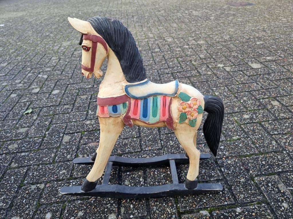 Houten paard begin 20e eeuw, zeer goede conditie, Antiek en Kunst, Kunst | Beelden en Houtsnijwerken, Ophalen of Verzenden