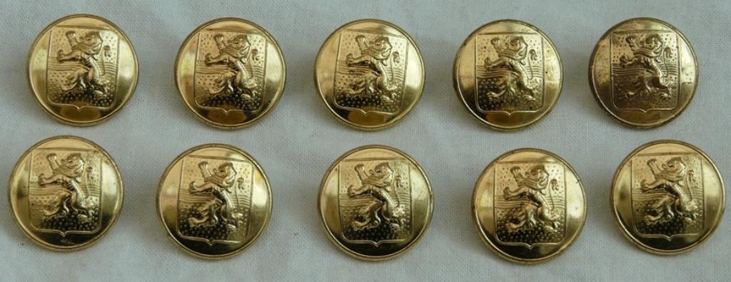 Knopen Lotje Uniform Provincie Overijssel 22mm, 10 stuks.(1), Verzamelen, Overige Verzamelen, Gebruikt, Ophalen of Verzenden