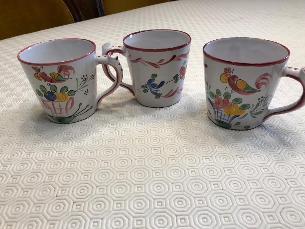 3 mokken Renoleau aardewerk, Ophalen