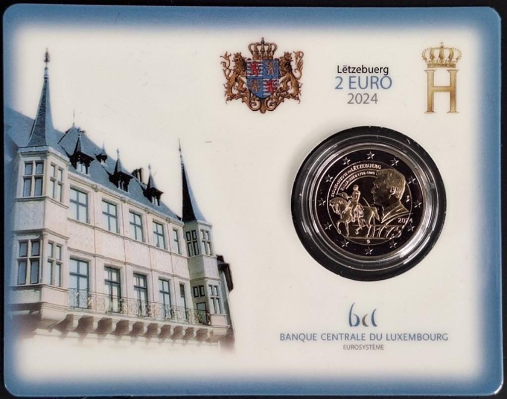 Coincard 2 euros Luxembourg 2024 Guillaume II, Envoi, Luxembourg, 2 euros