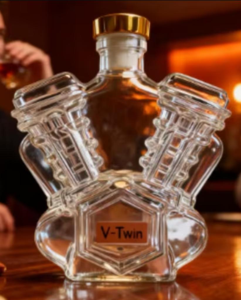 Belle carafe à whisky en verre Twin Engine (320 ml)