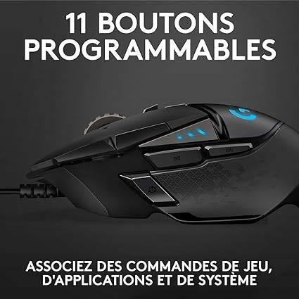 Logitech G 502 | HERO | Souris de jeu | LIVRAISON GRATUITE, Neuf, Souris, -, Logitech