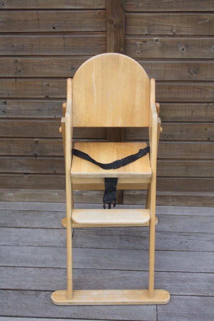 chaise haute en bois, Enlèvement, Utilisé, Chaise pliante, Ceinture(s)