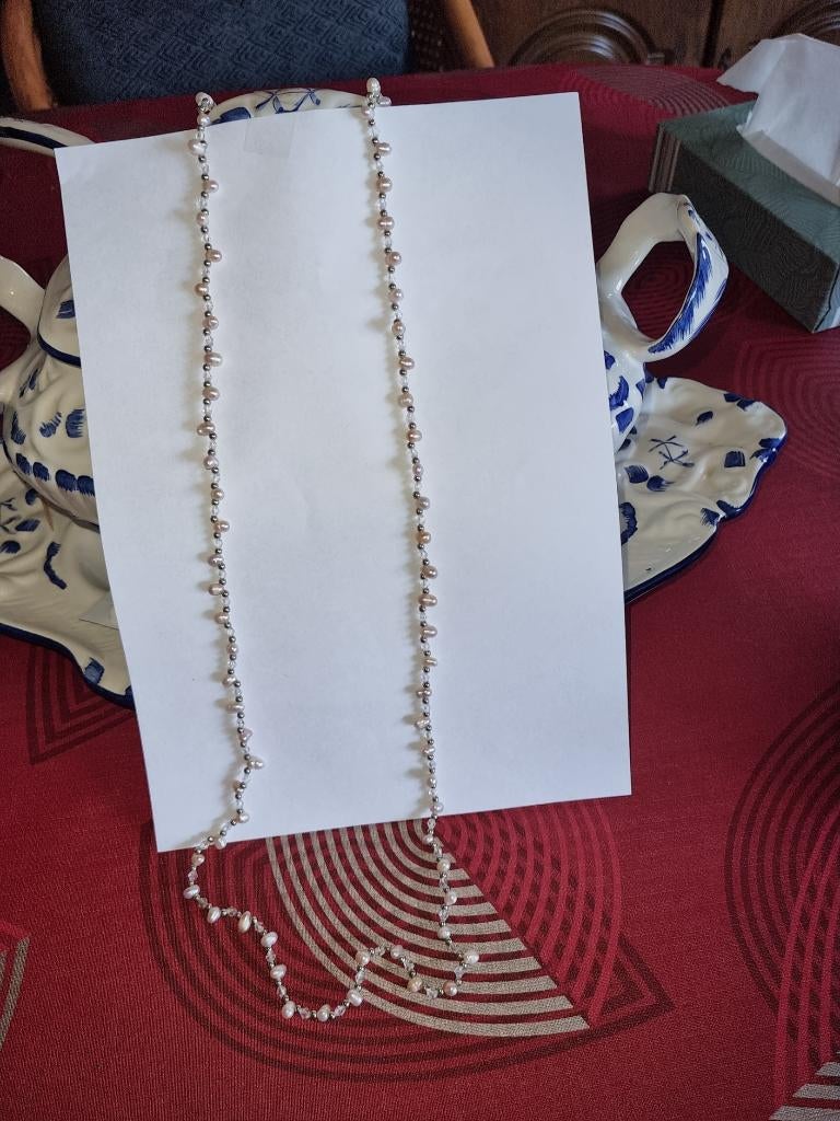 nr 17 ketting, Handtassen en Accessoires, Kettingen, Ophalen of Verzenden, Nieuw, Zilver, Zilver