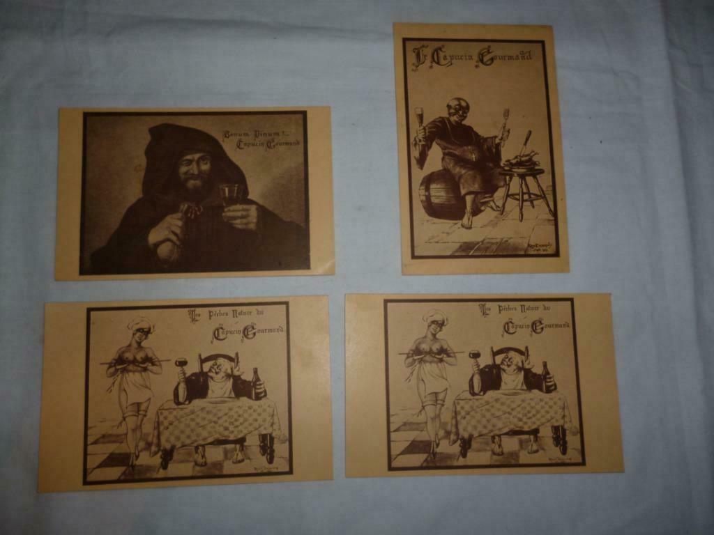 4 cartes postales anciennes LE CAPUCIN GOURMAND Nancy, Enlèvement ou Envoi