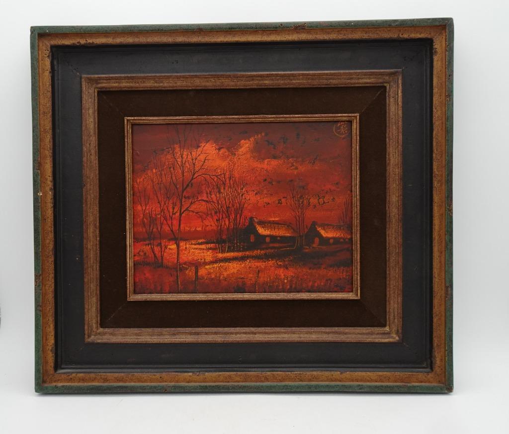 ROBERT BERGHMANS (LUC DE RO) SCHILDERIJ MODERN LANDSCHAP, Ophalen of Verzenden