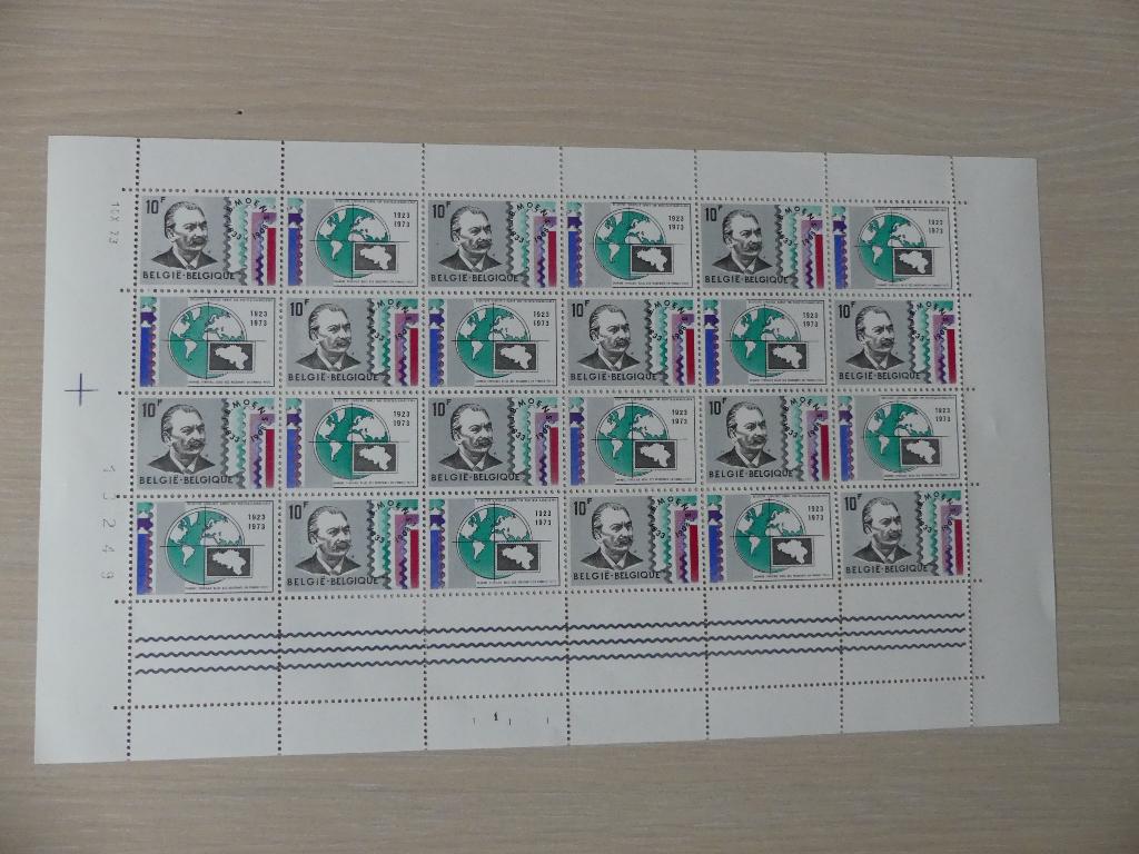 1973 :  Dyptique :  12 x 1687 J.B. Moens + vignette, Enlèvement ou Envoi