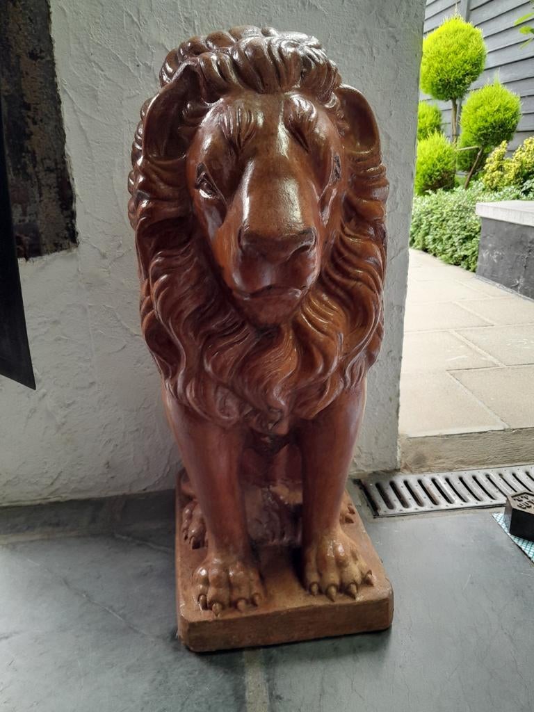 Terracotta beeld (leeuw), Ophalen