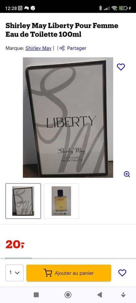 Liberty-parfum, Ophalen, Nieuw