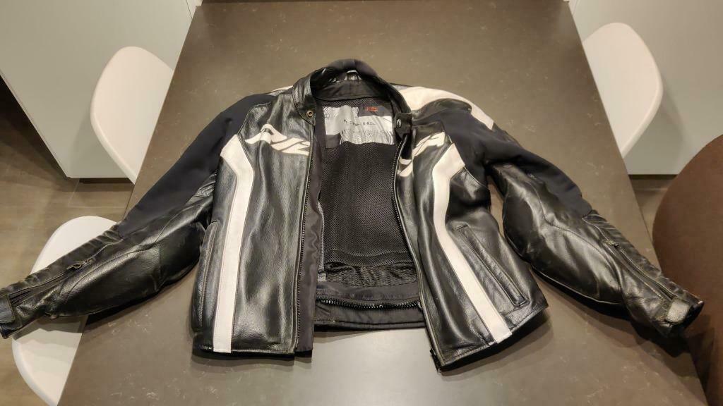 Lederen motorvest Richa maat 46, Motoren, Ophalen, Heren