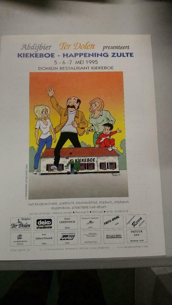 Kiekeboe affiche Zulte 1995, Verzamelen, Ophalen, Overige figuren, Zo goed als nieuw, Plaatje, Poster of Sticker