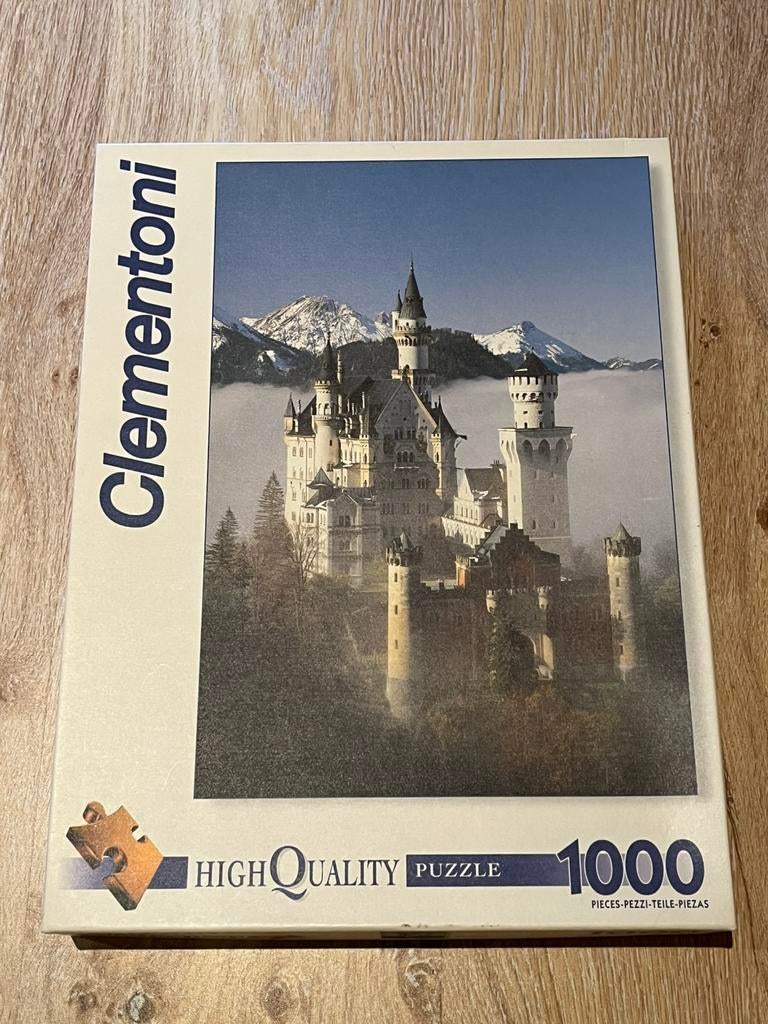 Clementoni Puzzel 1000 stukken - Kasteel Neuschwanstein, Ophalen of Verzenden, 500 t/m 1500 stukjes, Zo goed als nieuw, Legpuzzel