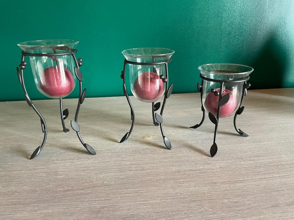 Support bougeoirs à réchaud Partylite très tendance en ce mo, Enlèvement, Neuf, Noir, Bougie