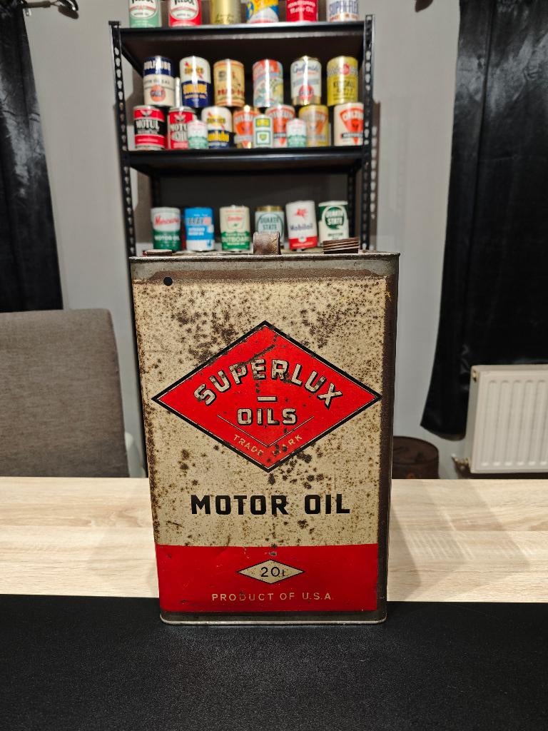 Bidon d huile ancien oil can us, Collections, Marques & Objets publicitaires, Enlèvement ou Envoi, Utilisé, Emballage