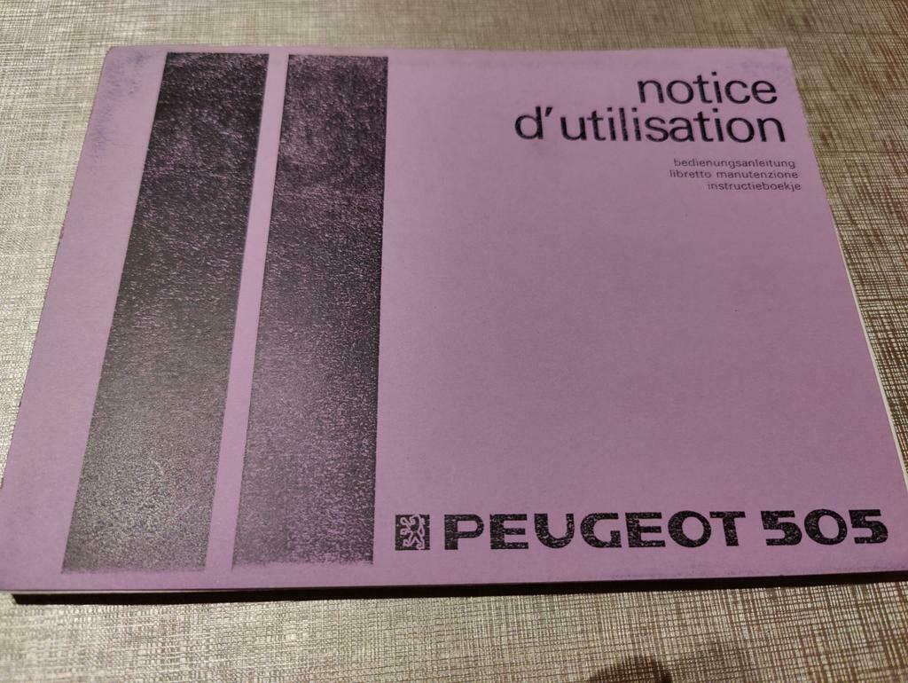 PEUGEOT 505 Handleiding Notice, Ophalen of Verzenden
