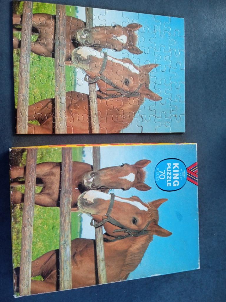 Puzzel paarden, 70 stukken, Kinderen en Baby's, Ophalen of Verzenden, Gebruikt, 4 tot 6 jaar