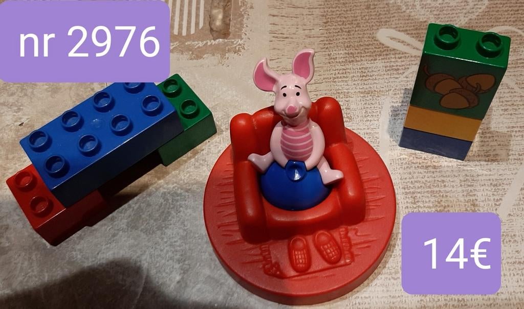 Lego duplo: set nr 2976: Piglet in zijn zetel, Ophalen of Verzenden, Duplo