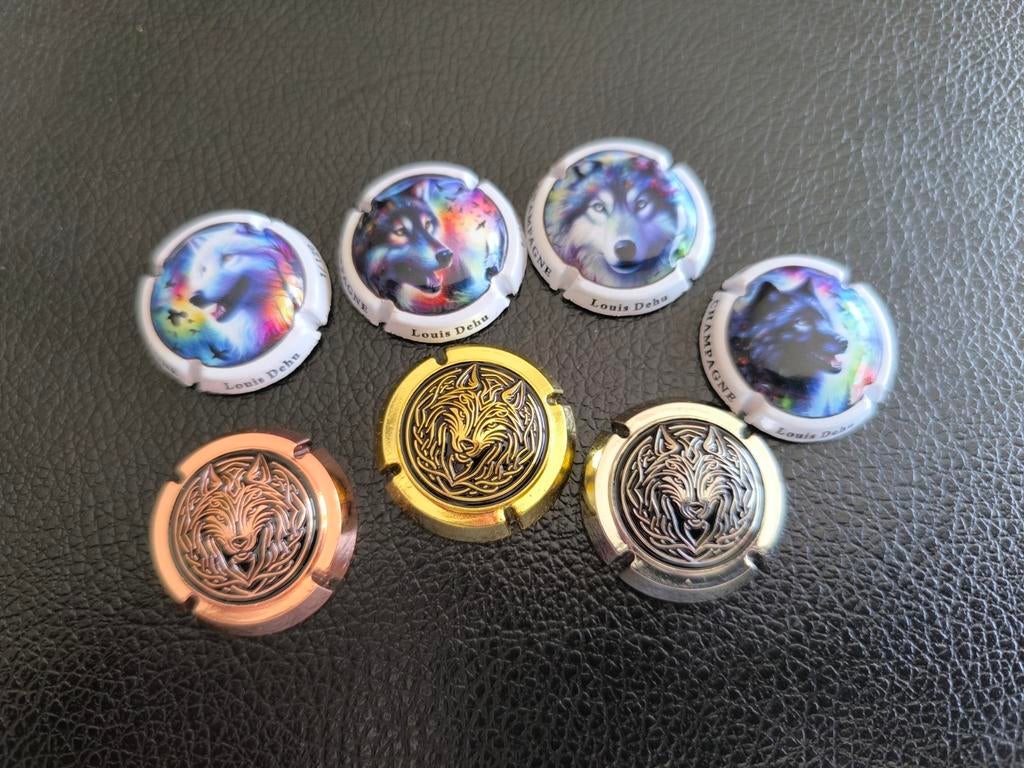 7 Champagne capsules Dehu , Belgische uitgave, Verzamelen, Ophalen of Verzenden