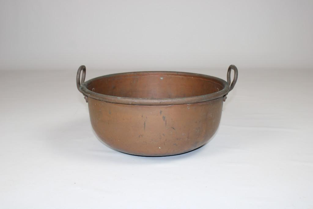 grote oude koperen pot / pan / ketel, Antiek en Kunst, Ophalen, Koper