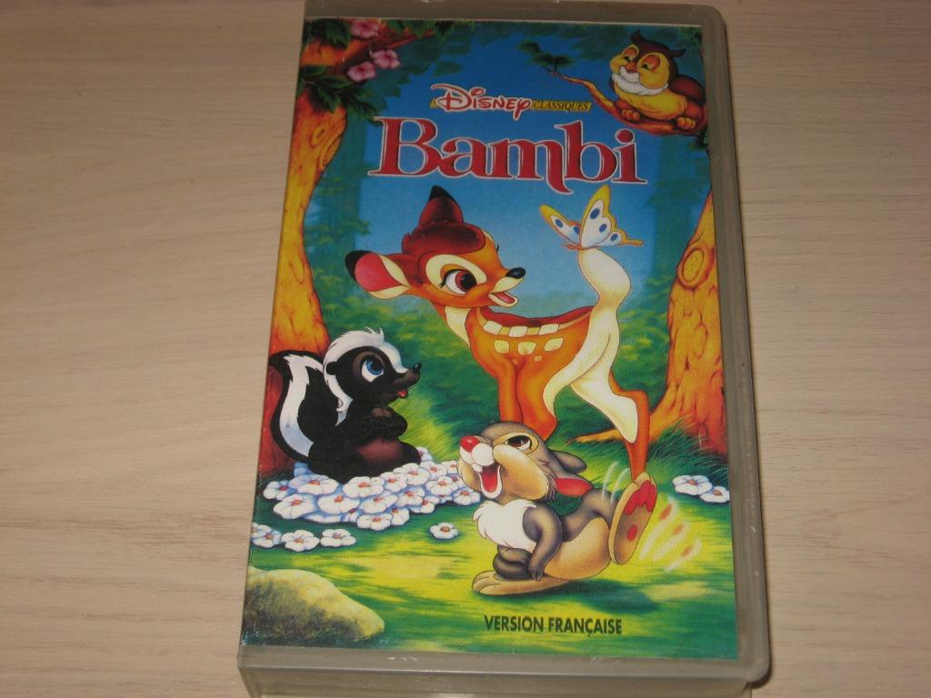 K7 VHS Bambi, Enlèvement ou Envoi, Dessin animé, Tous les âges, Comme neuf